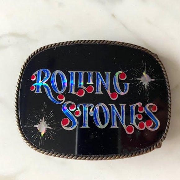 Vintage 70s Rolling Stones Belt Buckle - Picture 1 of 6